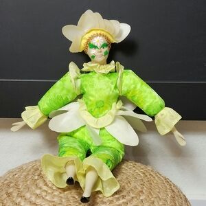 VINTAGE GOOD STUFF FLORAL DESIGN PORCELAIN DOLL